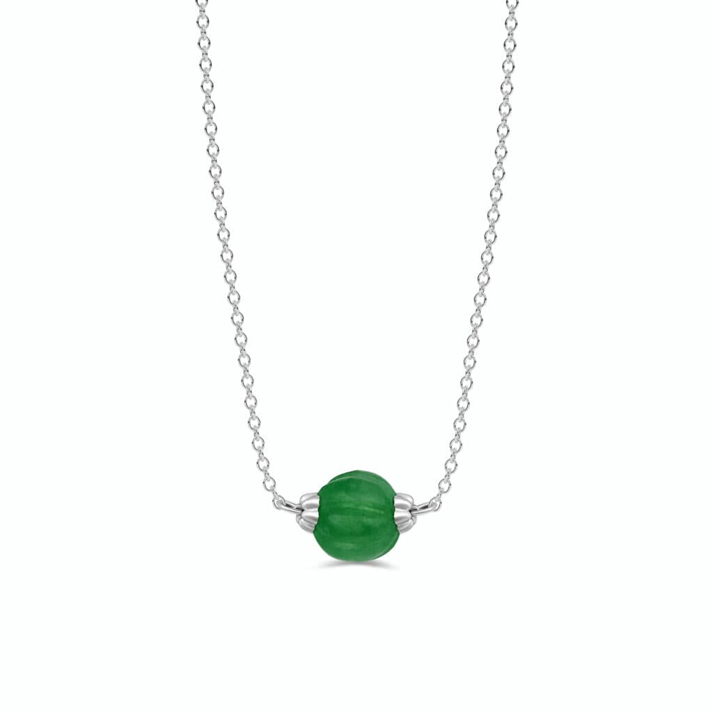 AROHI - Green Jade Gemini Necklace